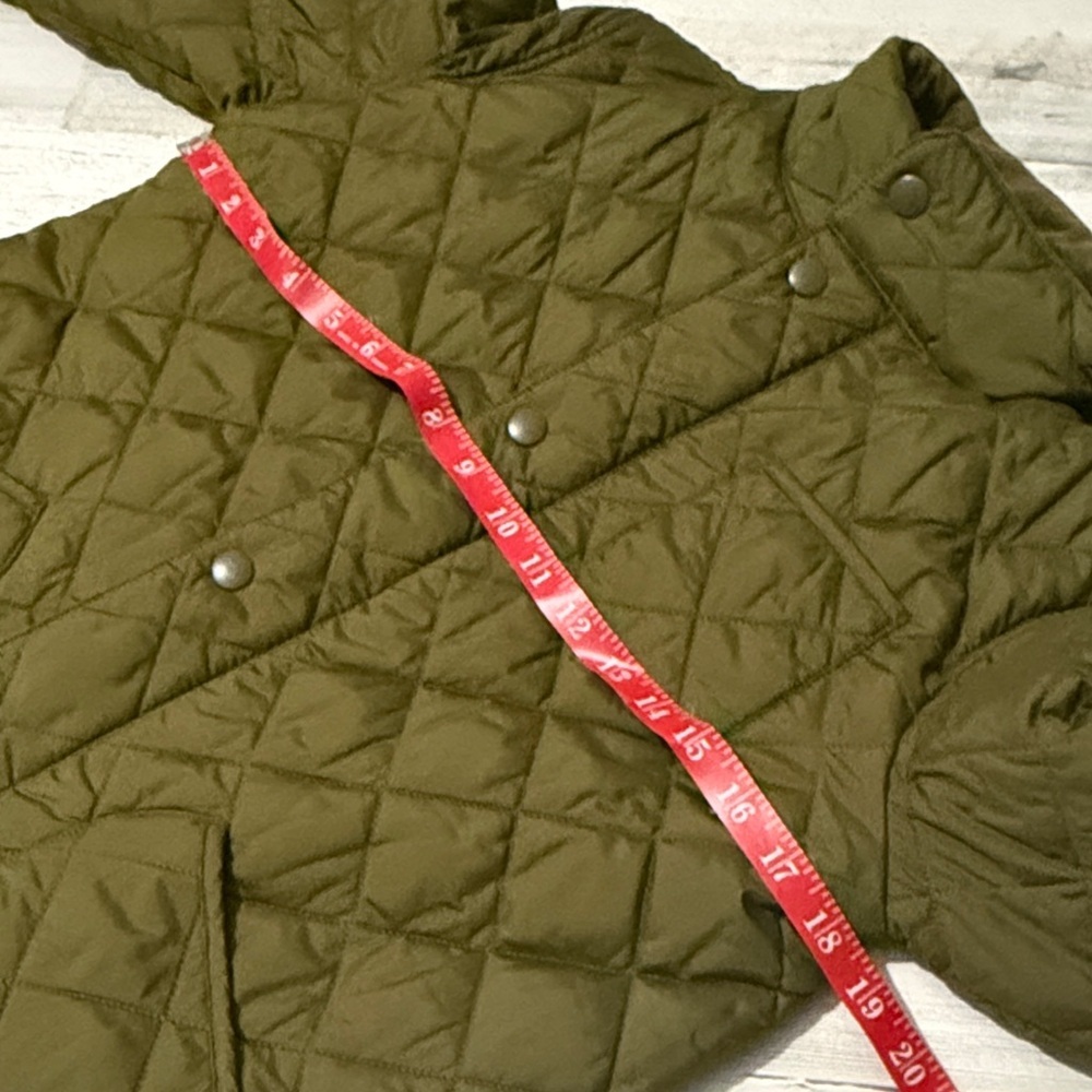 Crewcuts Olive Kids Quilted Barn Puffer Jacket Size 12 - Picture 8 of 10